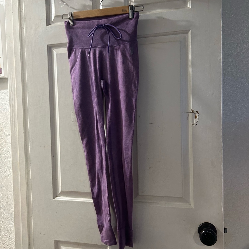 Free People Lavender/Purple High-Waist Drawstring Leggings